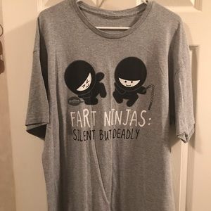 Fart Ninjas ‘Silent but Deadly’ tee shirt gray
